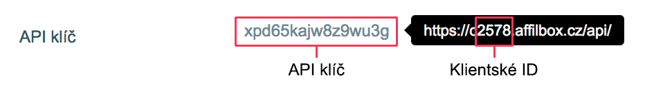 AffilBox API klíč