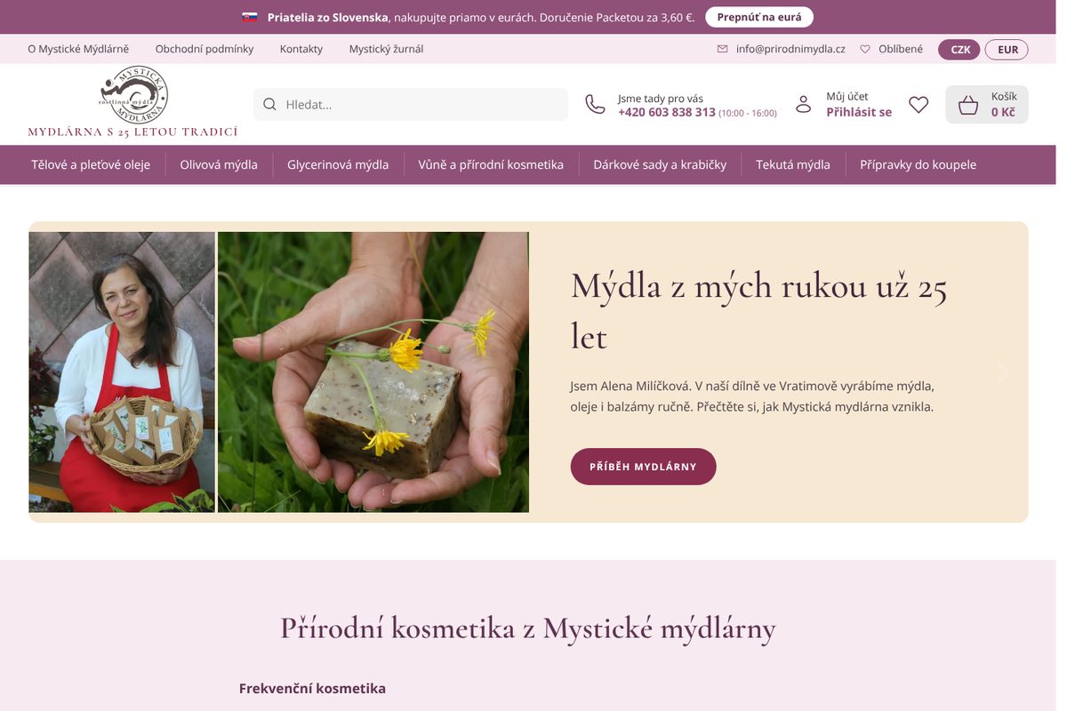 E-shop prirodnimydla.cz